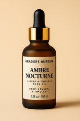 Ambre Nocturne Perfumed Body Oil | 100ml Luxury Body Oil | Nourishing, Non-Greasy, Fast-Absorbing, Long-lasting Fragrance | Self-Care & Skincare Gift | GRADORE AUREUM
